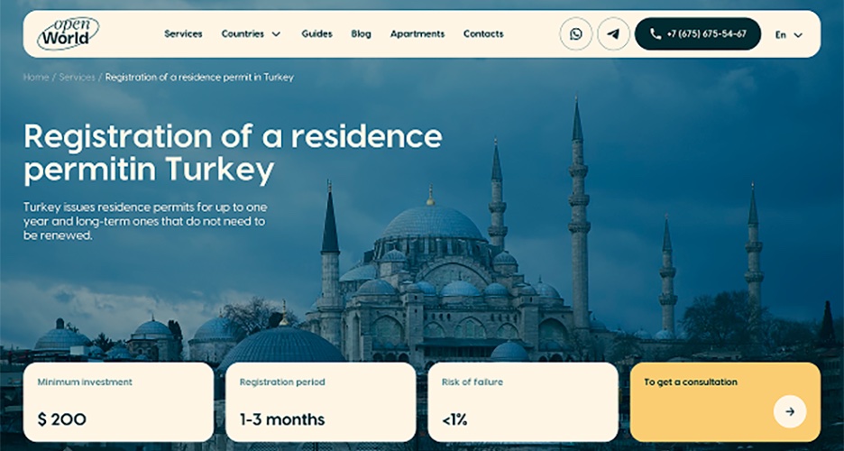 Open World — Turkey services page